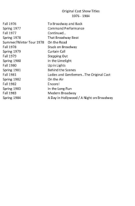 show titles
